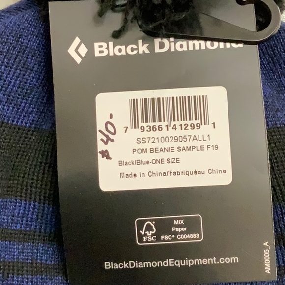 Black Diamond POM BEANIE - Black/blue - Picture 7 of 12